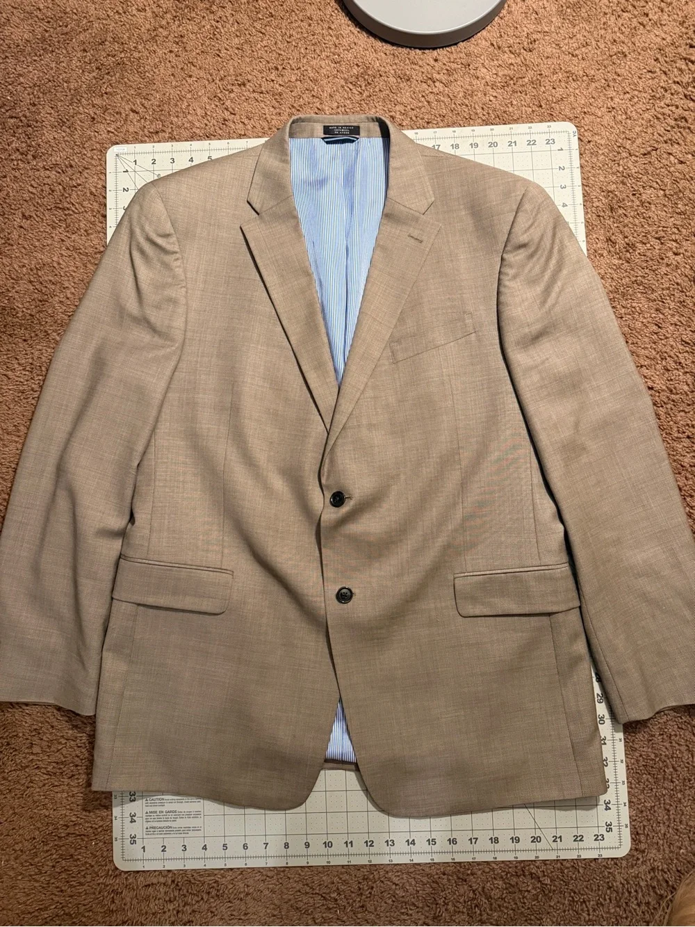Tommy Hilfiger Men's Light Tan Two-Button Sport Coat
